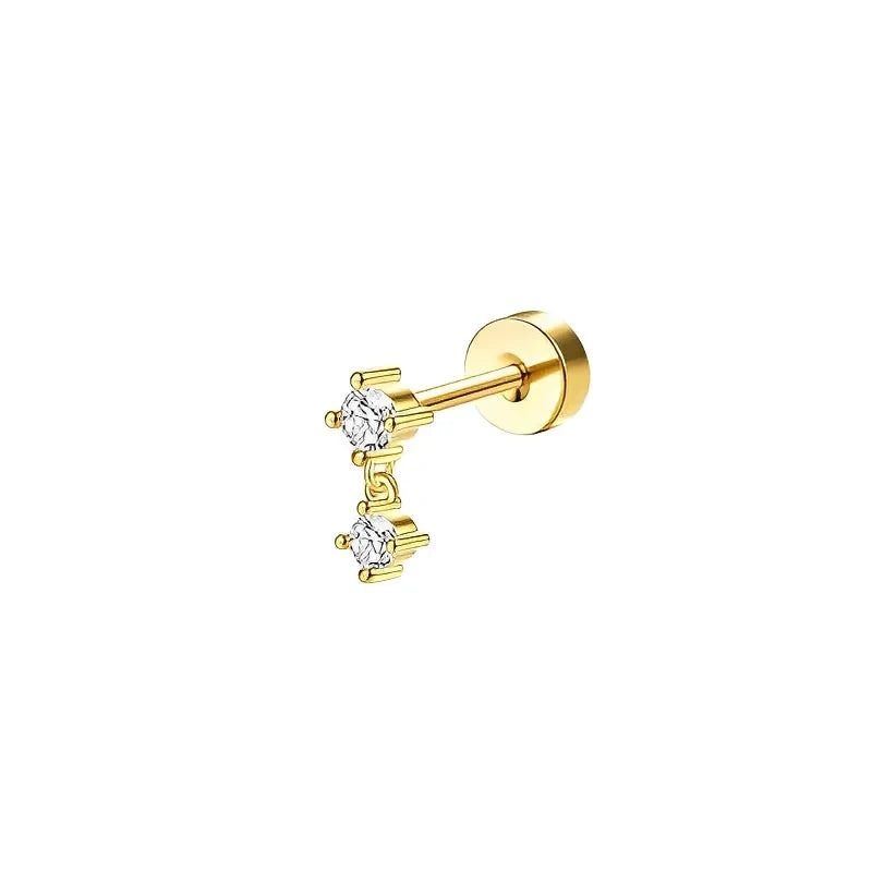 Bobisty Stud Hoop Earrings