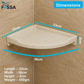 Ivory Corner Wall Shelf 12 inch Unbreakable Abs Ceramic Finish (RM-134)